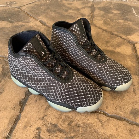 Jordan Shoes - Jordan Horizon BG Black White Fence Knit Sneakers